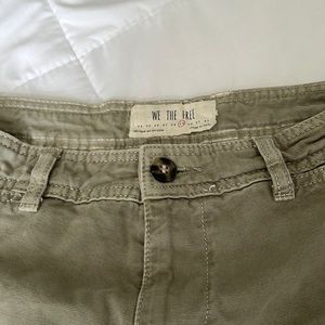 Free people green wide leg pants